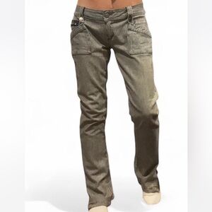 Y2K GP- Railroad Blue and White Stripe Jeans- Size 7/8